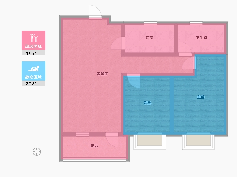 山东省-青岛市-城发长江瑞城-71.00-户型库-动静分区