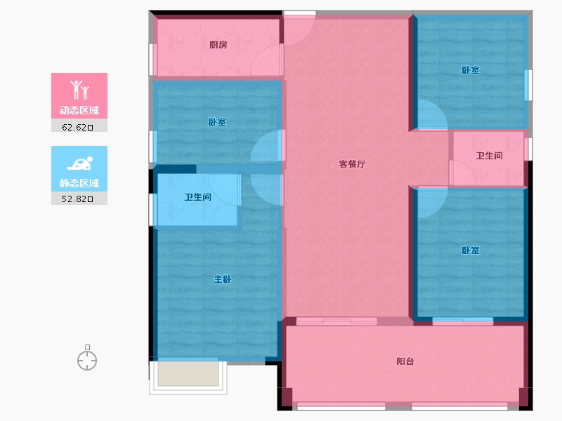 福建省-泉州市-百捷中央公园御府-103.66-户型库-动静分区