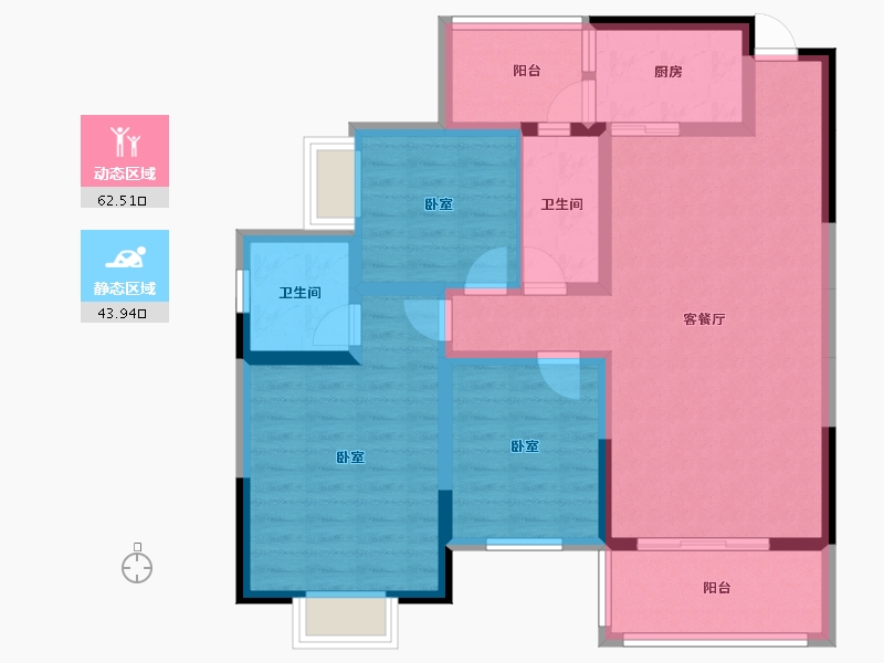 广西壮族自治区-玉林市-玉川万盛华府-94.37-户型库-动静分区