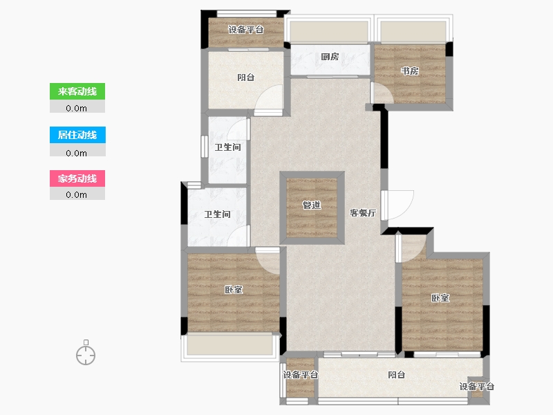 浙江省-绍兴市-元垄城-95.17-户型库-动静线