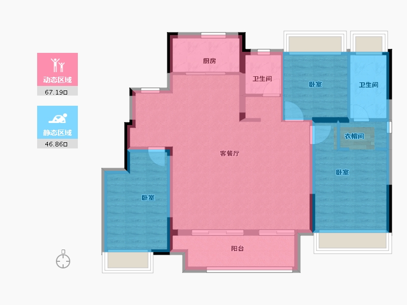 安徽省-芜湖市-芜湖大发融悦东方-103.00-户型库-动静分区