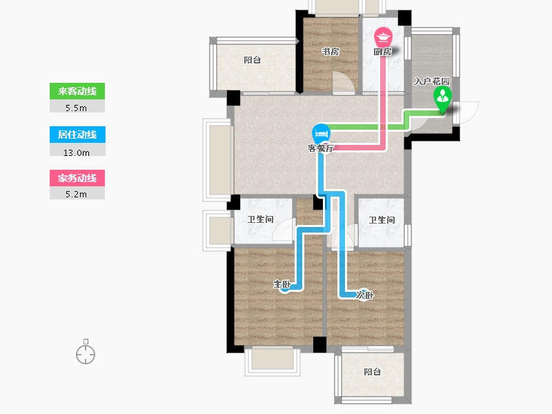 福建省-福州市-正祥奥园康都-73.00-户型库-动静线