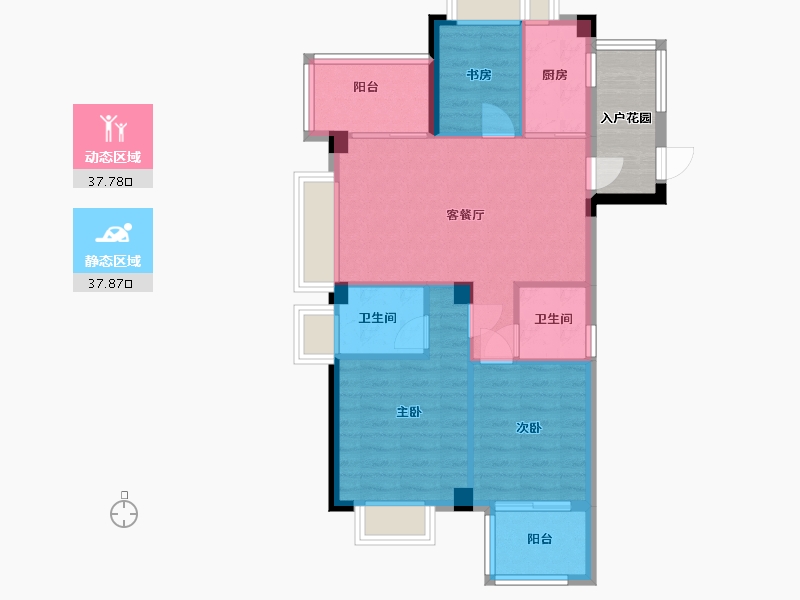 福建省-福州市-正祥奥园康都-73.00-户型库-动静分区