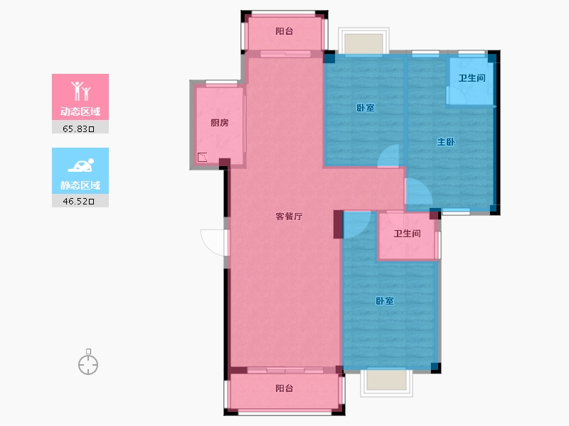 福建省-泉州市-创力悦城-102.06-户型库-动静分区