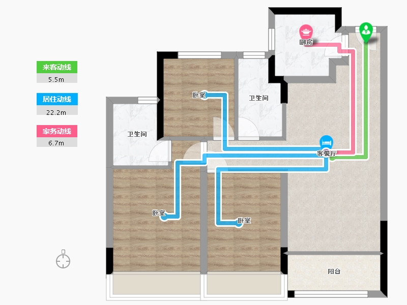 浙江省-湖州市-丽园-78.00-户型库-动静线