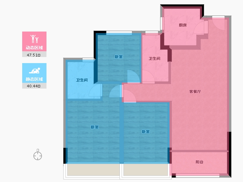 浙江省-湖州市-丽园-78.00-户型库-动静分区