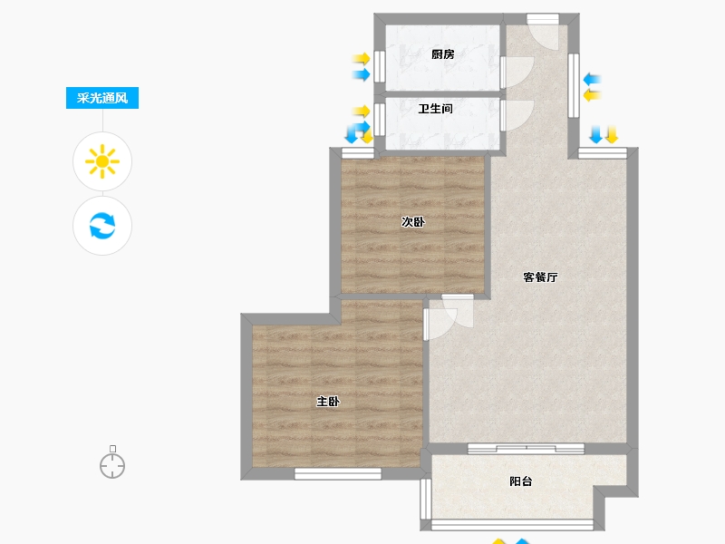 福建省-南平市-富金湖壹号-61.00-户型库-采光通风