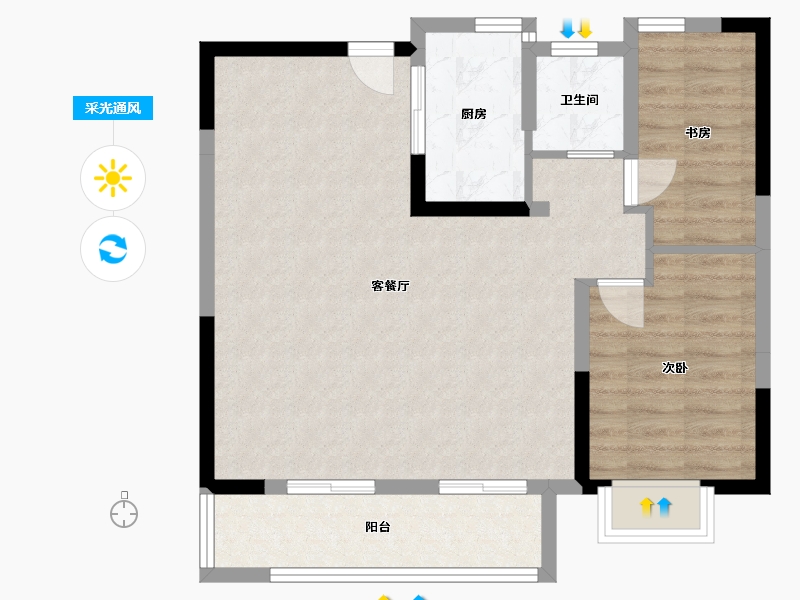 江西省-九江市-九瑞新城-73.57-户型库-采光通风