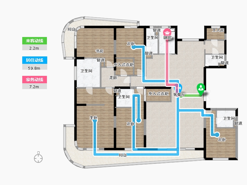 江苏省-泰州市-天禄湖壹号-240.00-户型库-动静线