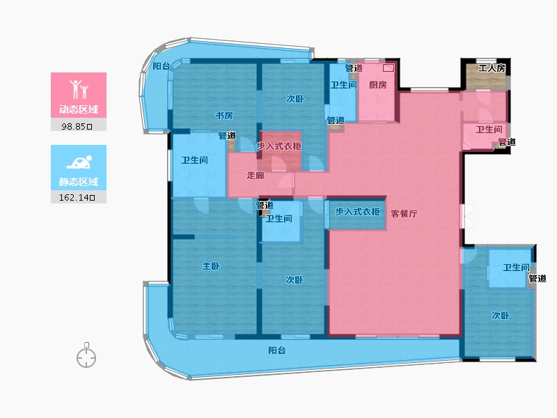 江苏省-泰州市-天禄湖壹号-240.00-户型库-动静分区