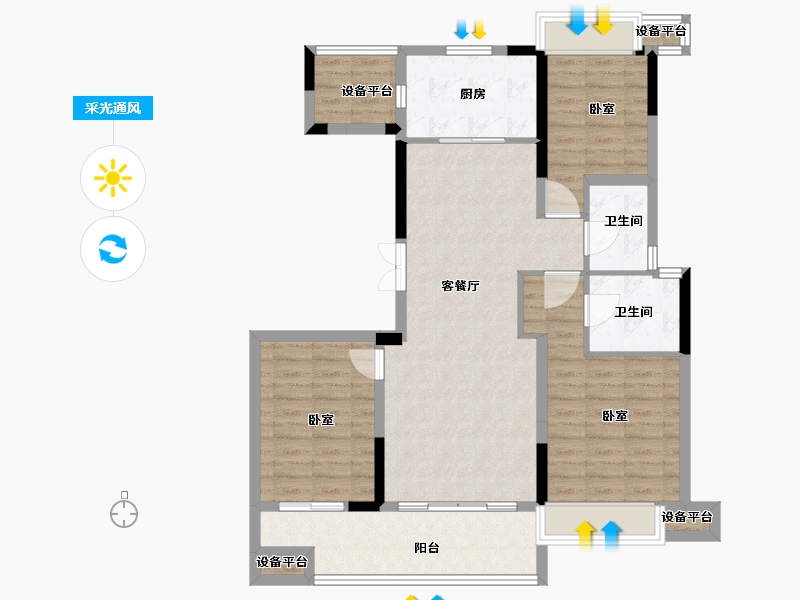 浙江省-金华市-南江悦-98.58-户型库-采光通风