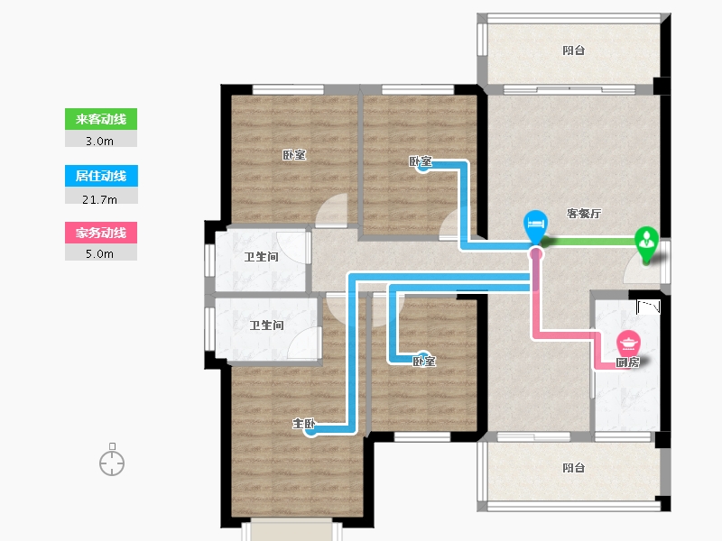 福建省-泉州市-源昌盛景湾-104.96-户型库-动静线