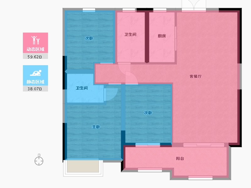 江西省-九江市-学府壹号-88.00-户型库-动静分区