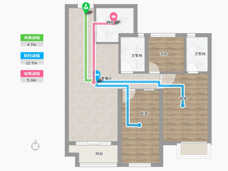 浙江省-绍兴市-天成锦上-70.00-户型库-动静线