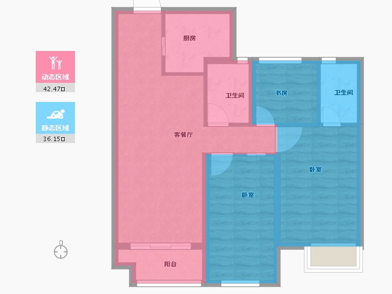 浙江省-绍兴市-天成锦上-70.00-户型库-动静分区