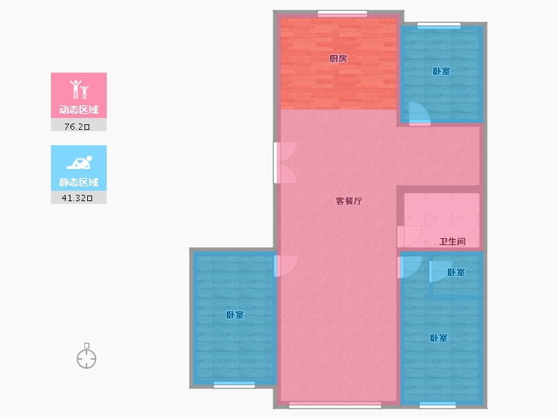 吉林省-辽源市-星源城湖语墅-106.77-户型库-动静分区