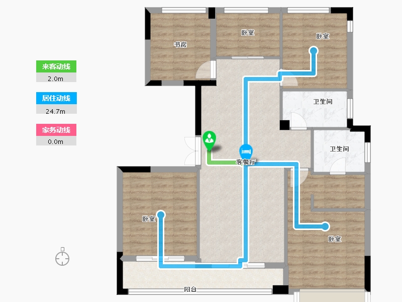 浙江省-宁波市-荣安香园2期-104.00-户型库-动静线