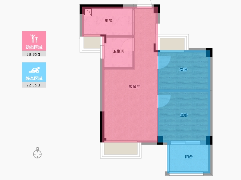 福建省-福州市-正祥奥园康都-46.00-户型库-动静分区