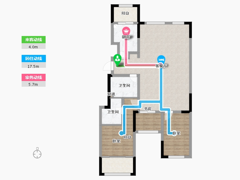 山东省-青岛市-福林苑三期-91.01-户型库-动静线