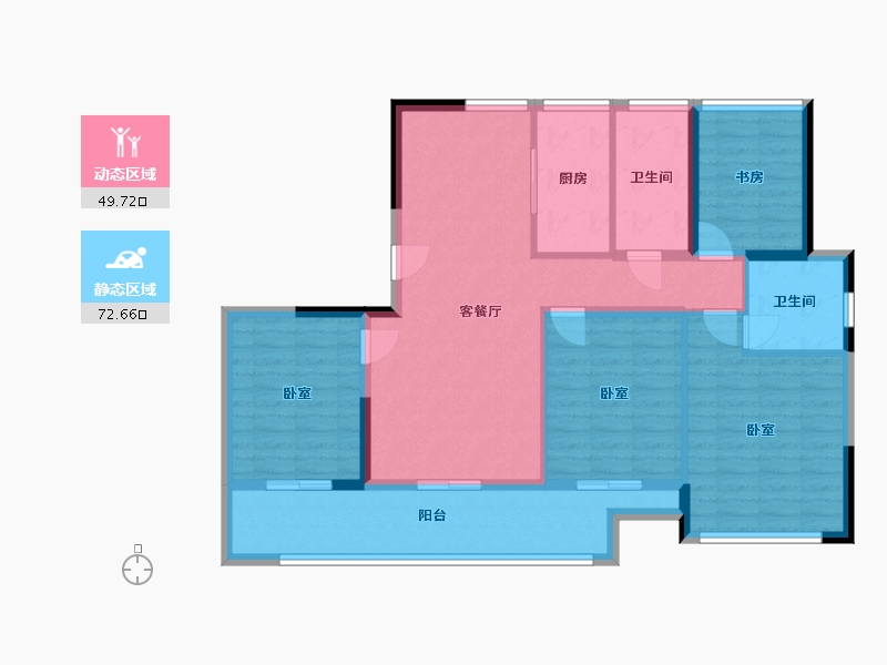 浙江省-嘉兴市-万城景湖园-110.00-户型库-动静分区