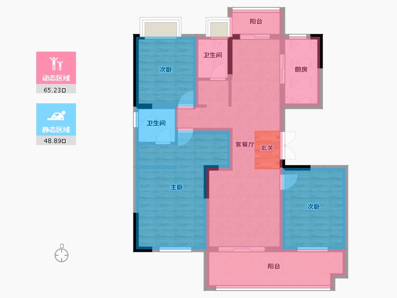 安徽省-阜阳市-纵联府-101.01-户型库-动静分区