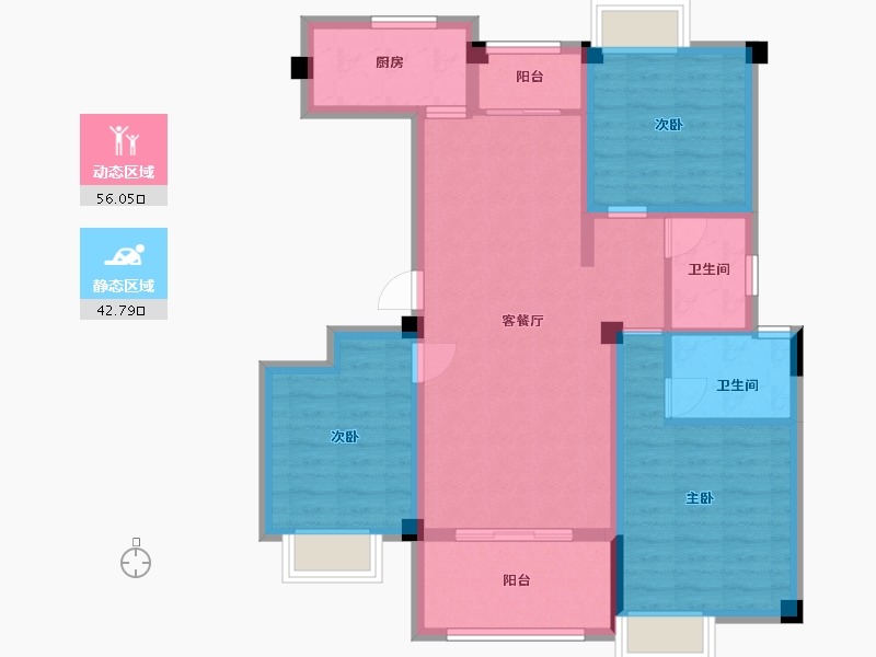 江西省-九江市-九瑞新城-87.65-户型库-动静分区