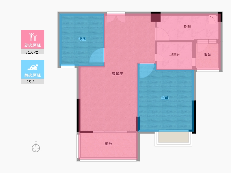 福建省-泉州市-南安明发国际城-69.63-户型库-动静分区