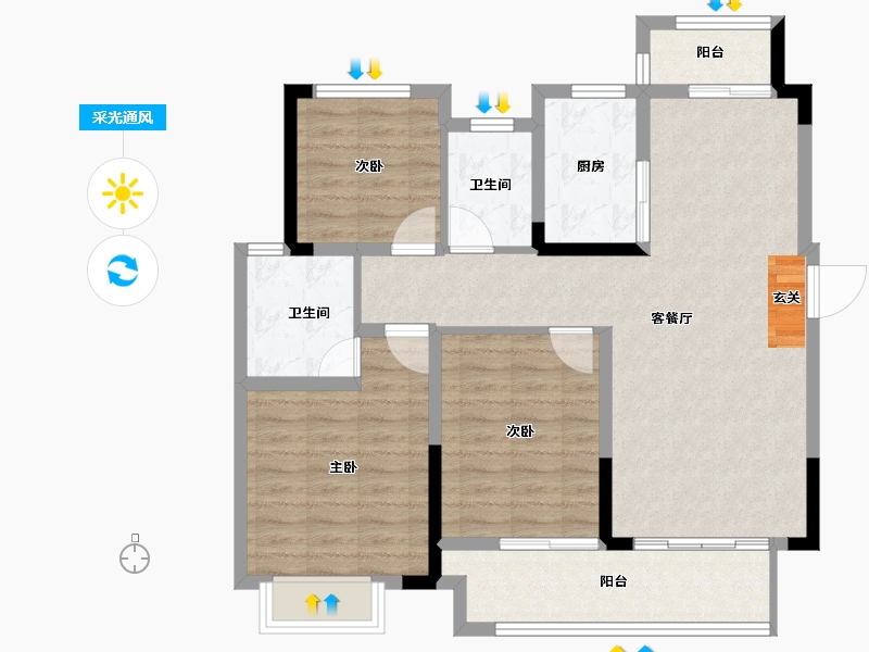 安徽省-阜阳市-祥源文旅城-92.24-户型库-采光通风