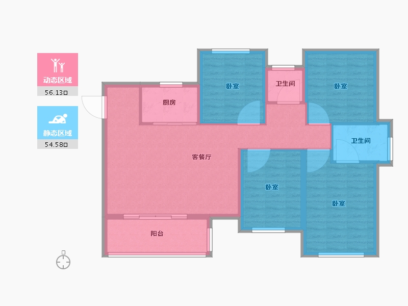 福建省-福州市-正荣悦璟台-100.00-户型库-动静分区