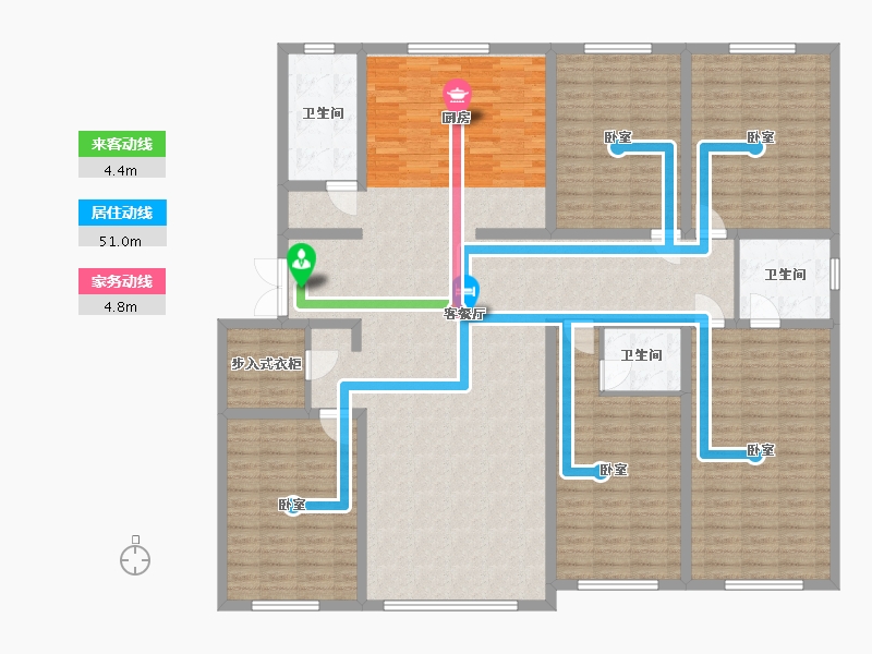 吉林省-辽源市-星源城湖语墅-194.83-户型库-动静线