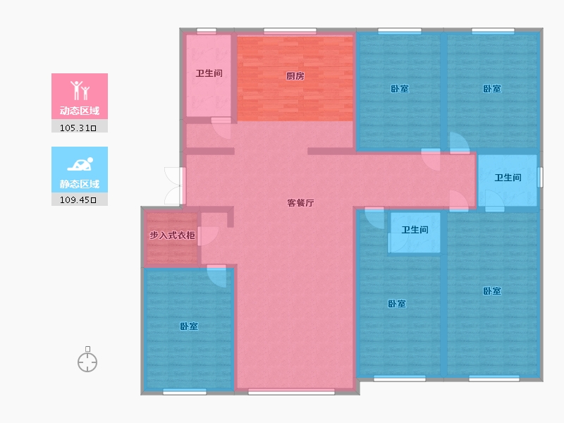 吉林省-辽源市-星源城湖语墅-194.83-户型库-动静分区