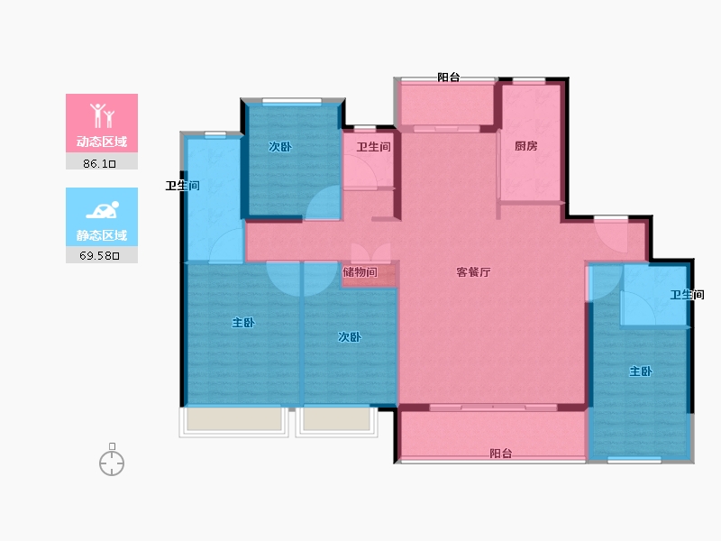 福建省-漳州市-建发珑玺-142.00-户型库-动静分区