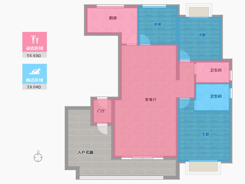 江西省-上饶市-博晟金山首府-105.50-户型库-动静分区