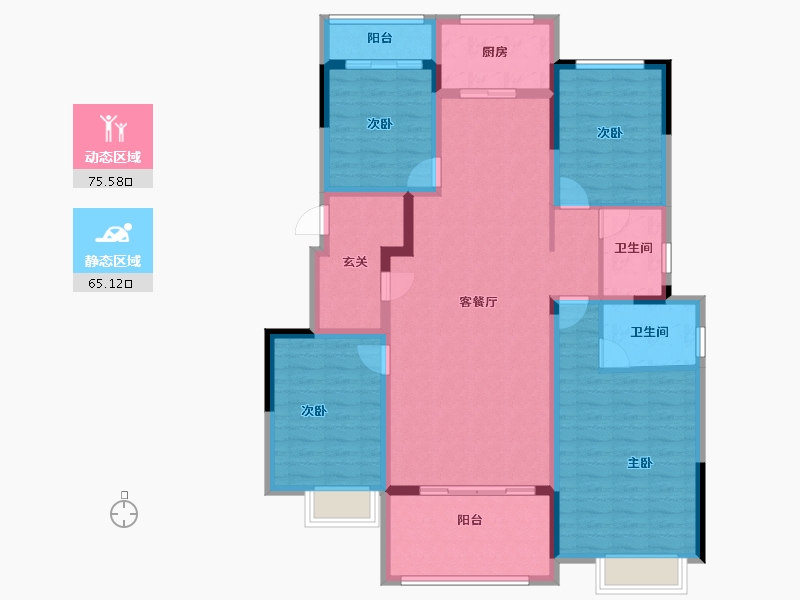 江西省-上饶市-国际锦里-126.18-户型库-动静分区