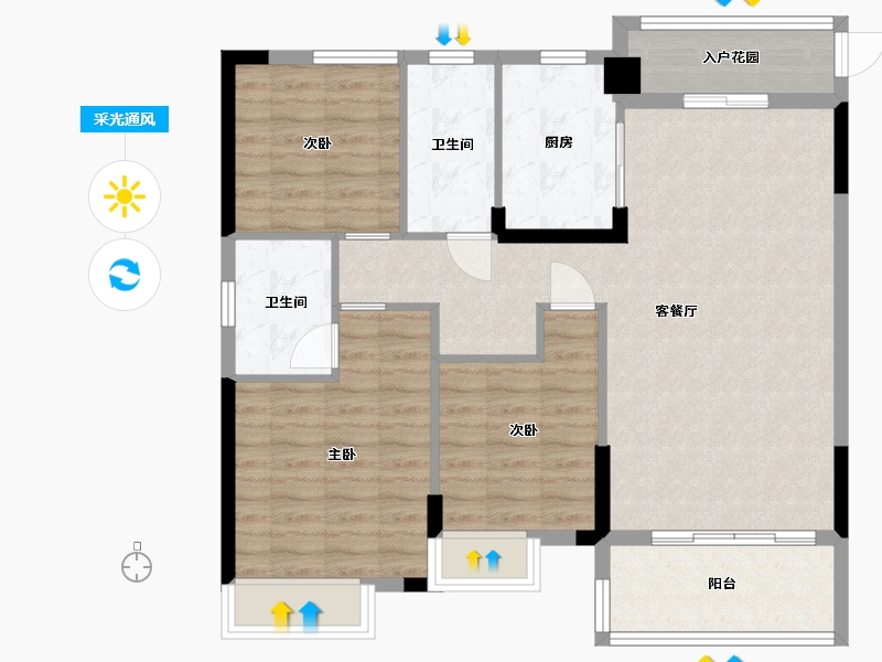 江西省-九江市-俊怡·庐山御府-96.00-户型库-采光通风