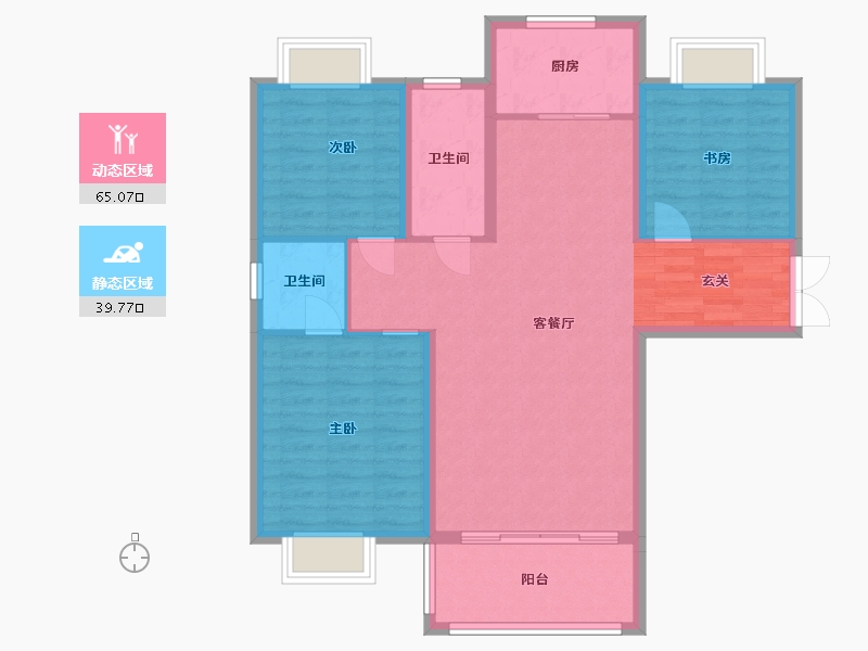 江西省-南昌市-盛辉国际-94.81-户型库-动静分区