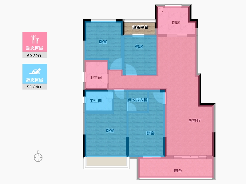 浙江省-金华市-横店南江西园-104.00-户型库-动静分区