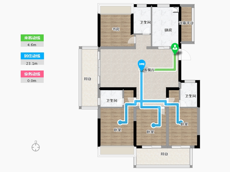 浙江省-金华市-横店南江府-122.00-户型库-动静线