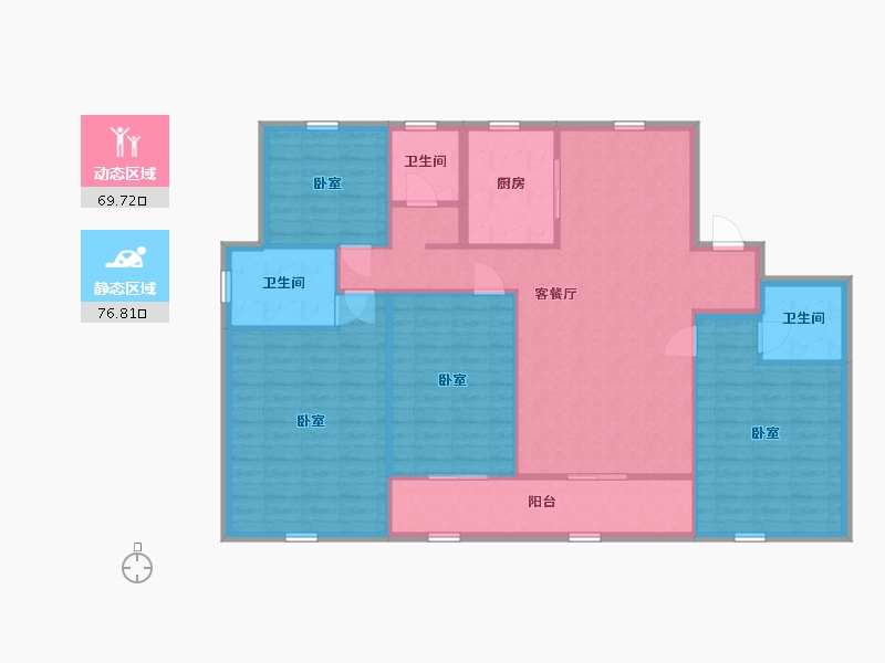 宁夏回族自治区-银川市-汇融静园-134.50-户型库-动静分区