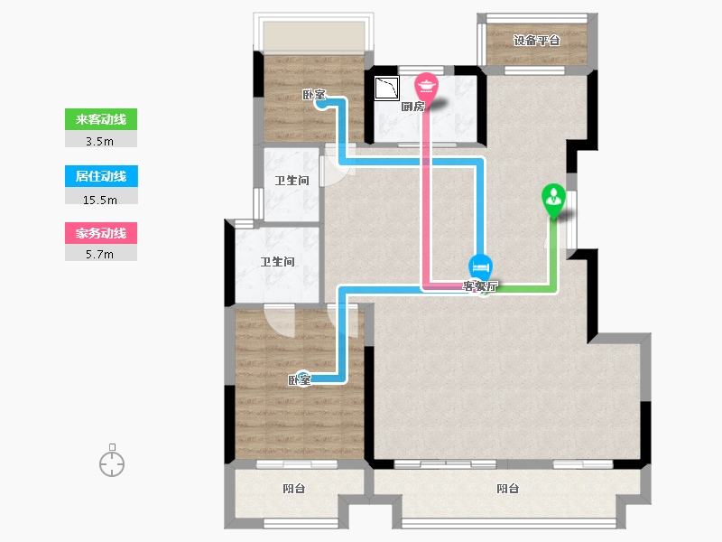 安徽省-合肥市-安建翰林天筑-100.14-户型库-动静线