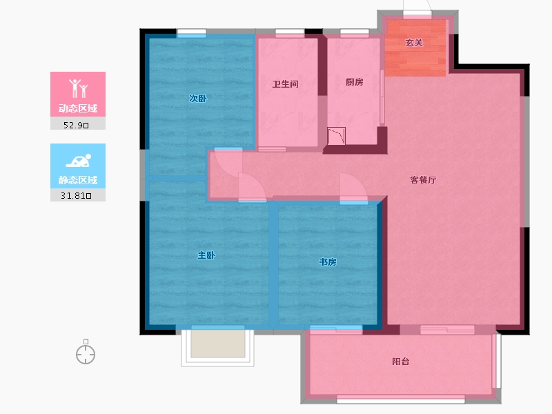 江西省-南昌市-力高雍湖国际-75.20-户型库-动静分区