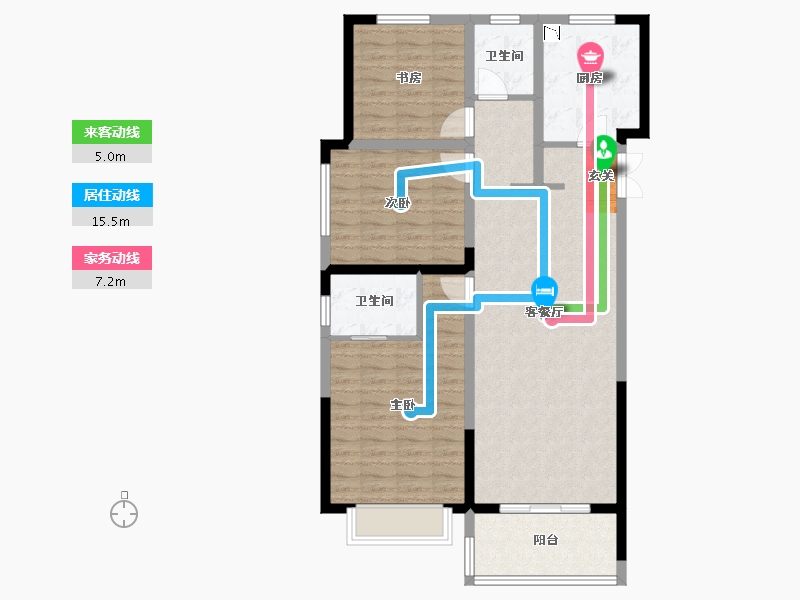 安徽省-阜阳市-天筑郦城-96.46-户型库-动静线