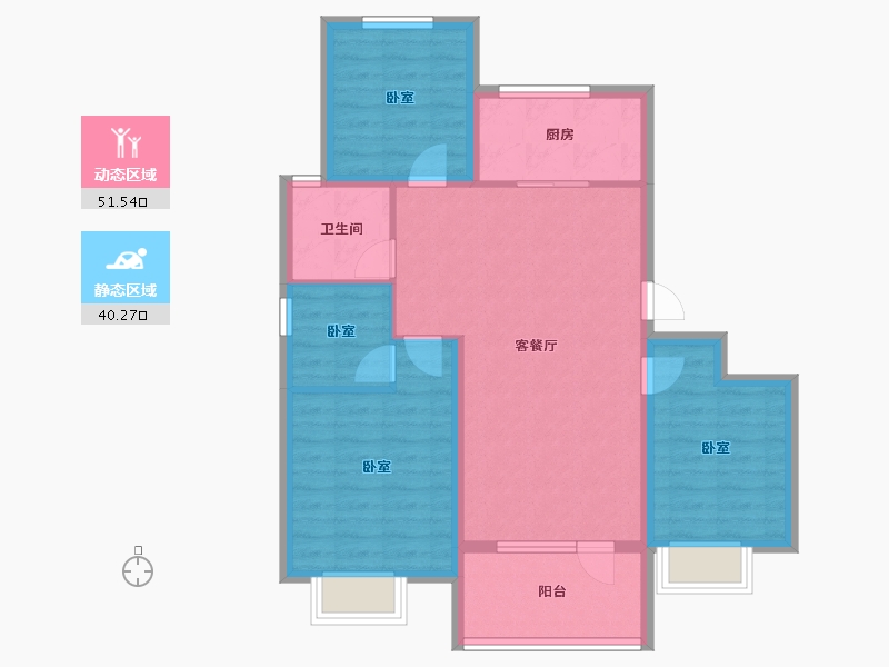 山东省-青岛市-和达虹湾-82.00-户型库-动静分区