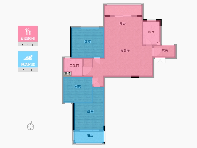 浙江省-湖州市-恒大龙溪翡翠-94.00-户型库-动静分区