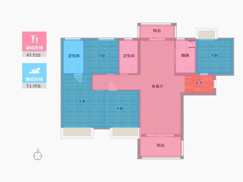 江西省-南昌市-保利洪都里-102.40-户型库-动静分区