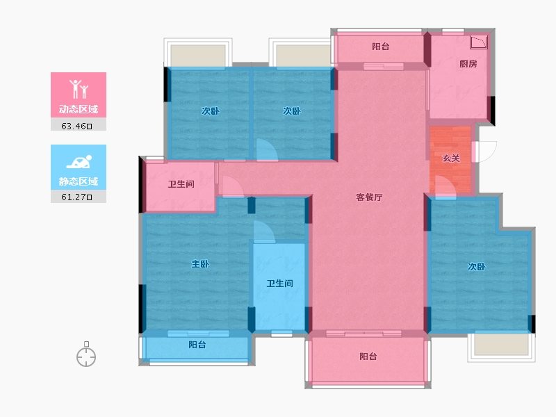 江西省-南昌市-保利洪都里-111.20-户型库-动静分区