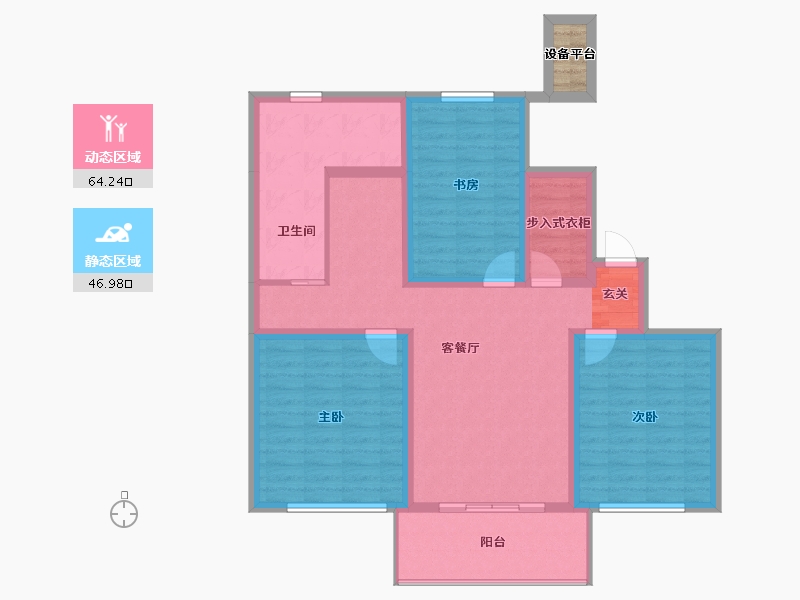 安徽省-阜阳市-阜城别院-100.79-户型库-动静分区