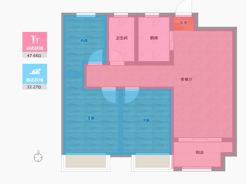 安徽省-阜阳市-尚城一品-70.00-户型库-动静分区