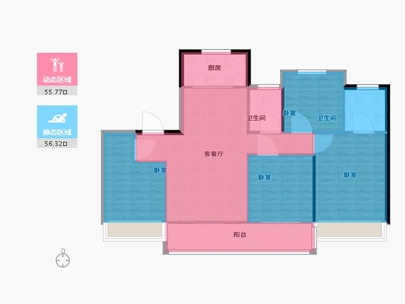 浙江省-温州市-新天和家园-103.01-户型库-动静分区