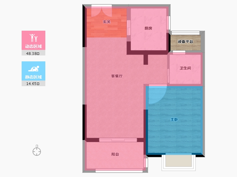 江苏省-常州市-绿地武宜珑庭-58.00-户型库-动静分区